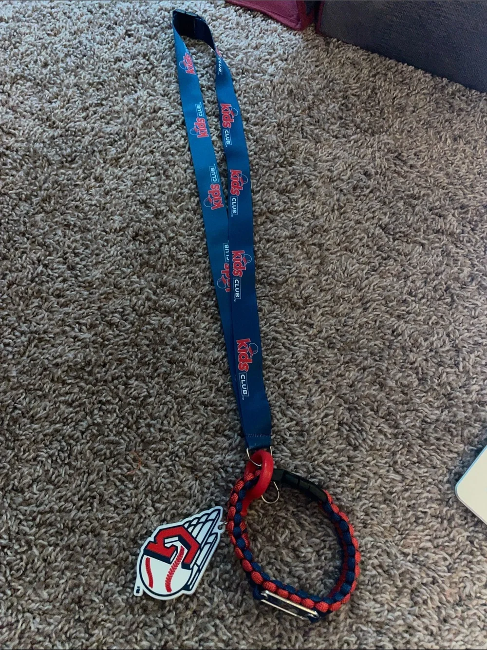 Guards Lanyard with Red & Blue Paracord Bracelet and keychain